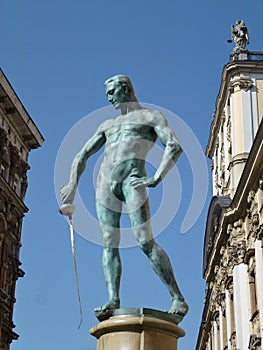 The fencer in Wroclaw