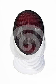 Fencers mask on a white background