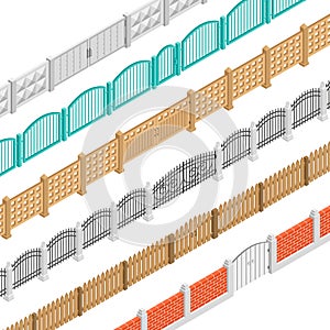 Fences And Gate Isometric Elements