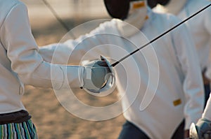 Fencing on the beach