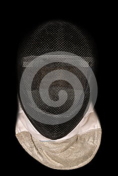 Fencing Mask on Black Background