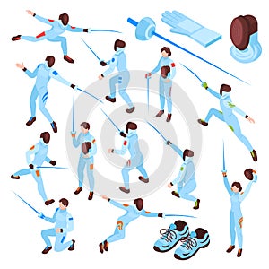 Fencing Sport Isometric Set