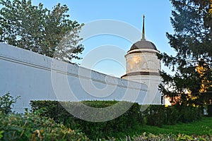 Fencing tower of Rizopolozhensky convent in Suzdal, Russia