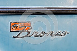 Fender emblem of an old Ford Bronco Sport