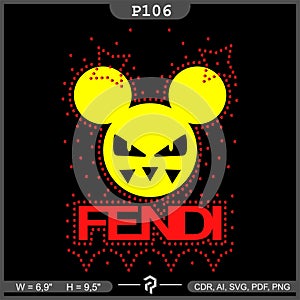 FENDI rhinestones Pattern.