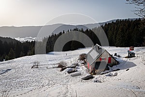 Feneys refuge in french Vercors mountains