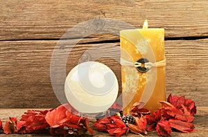 Feng shui candle and crystal ball