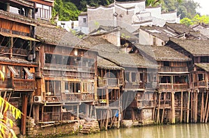Fenghuang ancient town china and Tuo jiang river