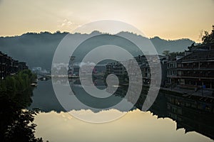 Fenghuang Ancient Town. Located in Fenghuang County. Southwest of HuNan Province, China. Fenghuang is a popular tourist