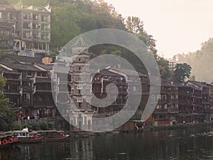 Fenghuang Ancient Town. Located in Fenghuang County. Southwest of HuNan Province, China. Fenghuang is a popular tourist