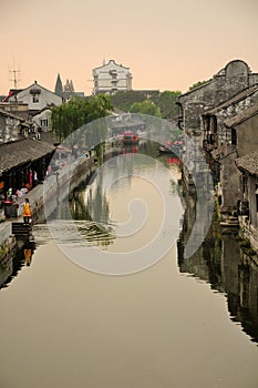 Fengjing Town at sunset