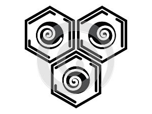 Nature elements icon metal iron