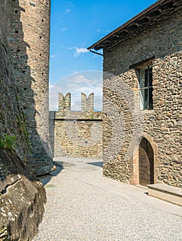 Fenis Castle in Aosta Valley, northern Italy.