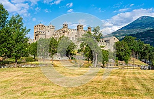 Fenis Castle in Aosta Valley, northern Italy.