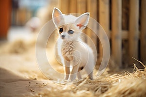 fennec fox in a desertthemed enclosure