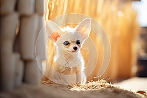 fennec fox in a desertthemed enclosure