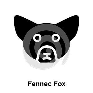 Fennec Fox icon vector isolated on white background, logo concept of Fennec Fox sign on transparent background, black filled