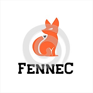 Fennec fox large pointed ears vector animal photo