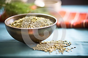 fennel seeds in a bowl, used for fresher breath