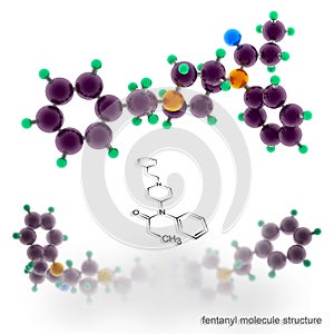 Fentanyl molecule structure