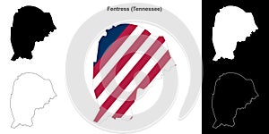 Fentress outline map