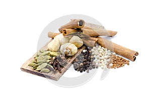 Fenugreek,Candlenut,cinnamon,clove,cardomom, blackpepper, whitepepper