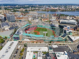 Fenway Park aerial view, Boston, Massachusetts, USA