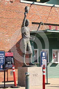 FENWAY PARK, Boston, Ma, YAZ baseball legend statues landsdown st