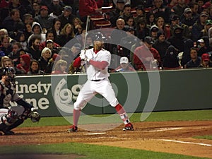 Fenway Park, boston red sox team at bat