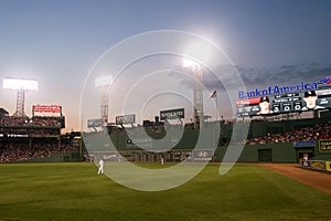 Fenway Park at night on Memorial Day