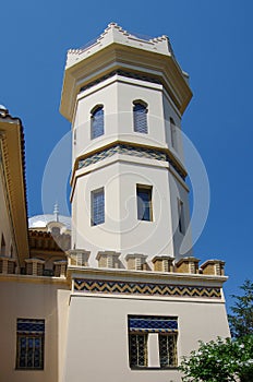 FEODOSIA, CRIMEA - July, 2020: Stamboli cottage in Feodosiya