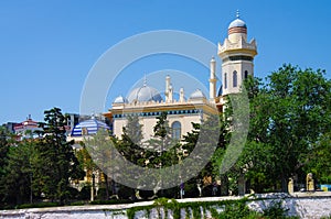 FEODOSIA, CRIMEA - July, 2020: Stamboli cottage in Feodosiya