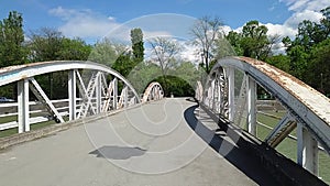 Ferdinand bridge at Targu Jiu, the city of Brancusi, in pandemic, covid 5
