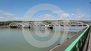 Ferdinand bridge at Targu Jiu, the city of Brancusi, in pandemic, covid 6