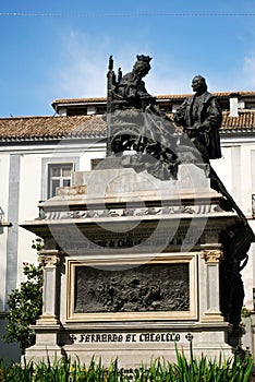 Ferdinand and Isabella monument, Granada.