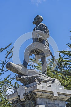 Ferdinand Magellan Monument Harbor Punta Arenas Chile