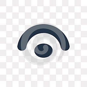 Fermata vector icon isolated on transparent background, Fermata