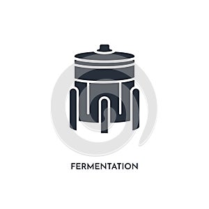 Fermentation icon. simple element illustration. isolated trendy filled fermentation icon on white background. can be used for web