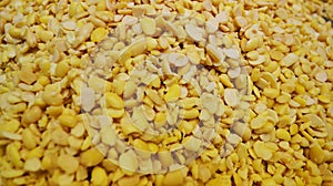 Tempeh in the process of fermentation as the background picture