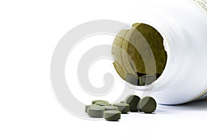 Fermented chlorella tablets