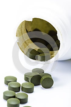 Fermented chlorella tablets