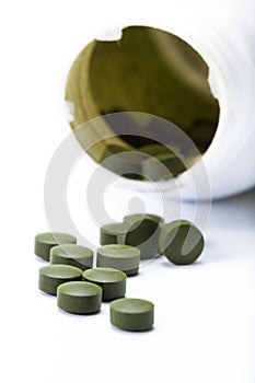 Fermented chlorella tablets