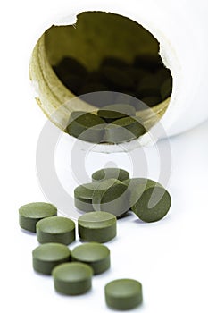 Fermented chlorella tablets