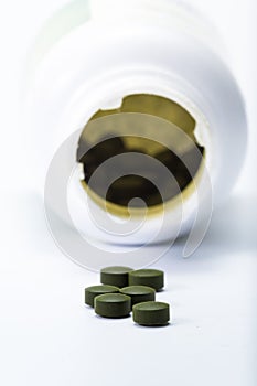 Fermented chlorella tablets