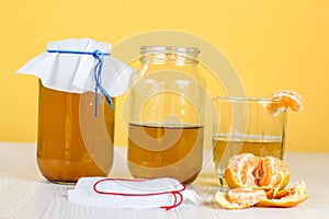Fermented drink, jun tea healthy natural probiotic