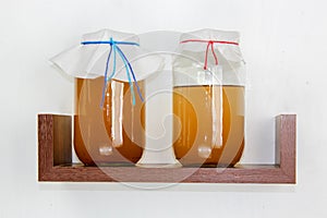 Fermented drink, jun tea healthy natural probiotic photo