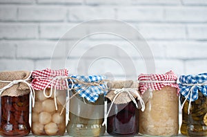 Fermented vegetables background