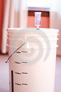 Fermenting bucket for home brewing