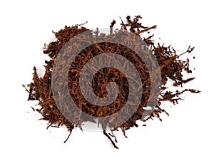 Fern root substrate isolated on white background