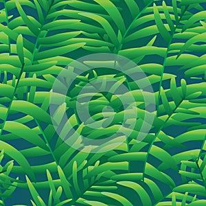 Fern wild green seamless pattern gradient background